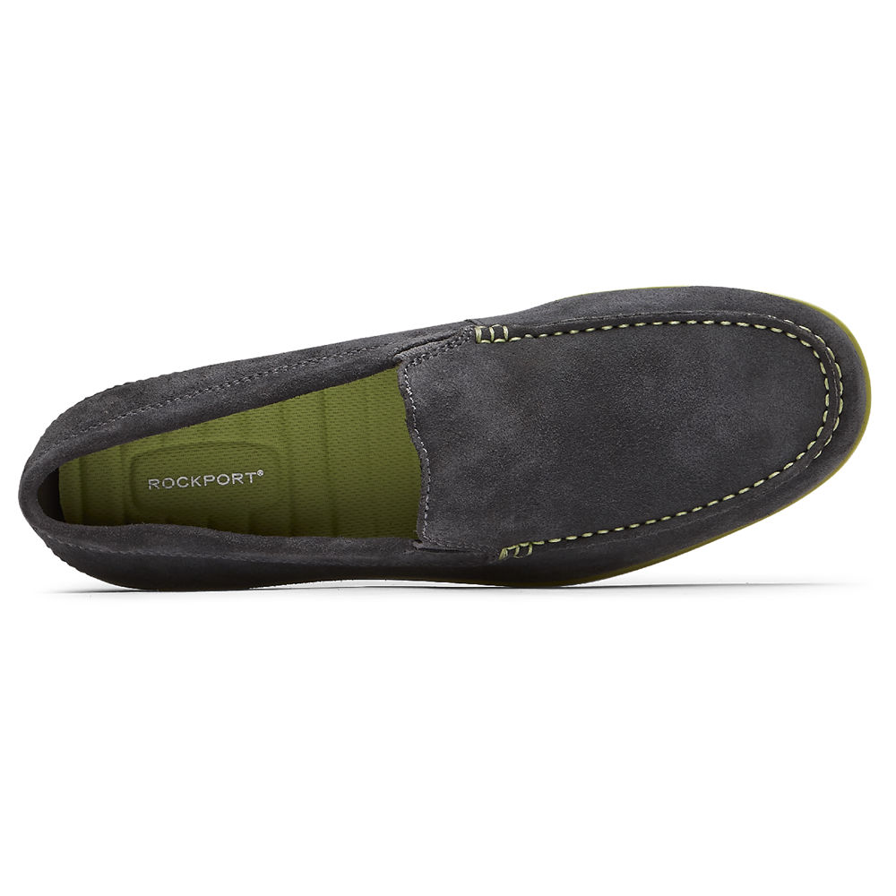 Rockport Mens Malcom Venetian - Slip-On Dark Grey - WSG591274